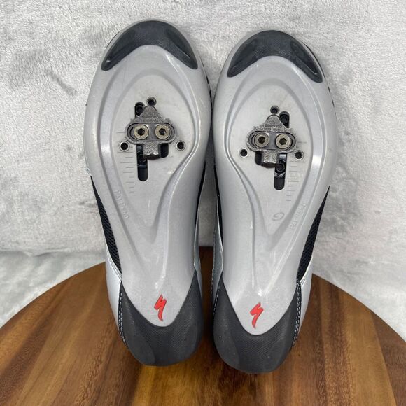 Specialized Cycling Shoes Womens US 9 Silver Black Hook & Loop BG 6103-3540 - Picture 11 of 16